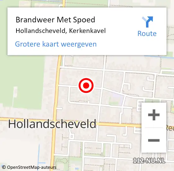 Locatie op kaart van de 112 melding: Brandweer Met Spoed Naar Hollandscheveld, Kerkenkavel op 22 maart 2024 20:38