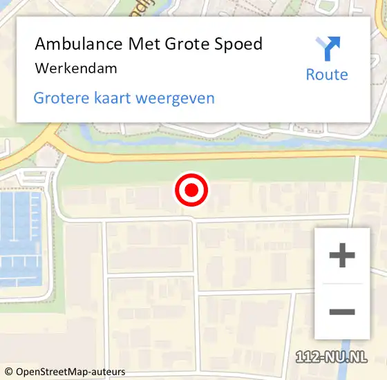 Locatie op kaart van de 112 melding: Ambulance Met Grote Spoed Naar Werkendam op 22 maart 2024 21:15