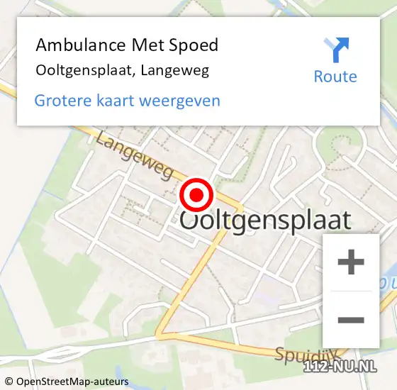 Locatie op kaart van de 112 melding: Ambulance Met Spoed Naar Ooltgensplaat, Langeweg op 22 maart 2024 22:00