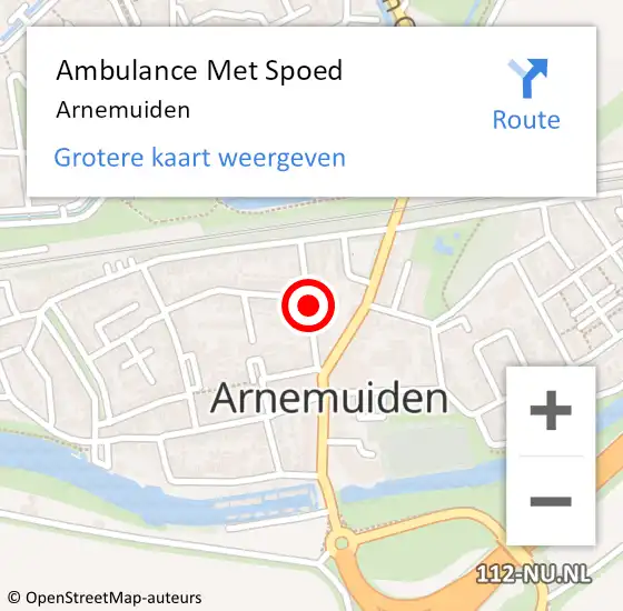Locatie op kaart van de 112 melding: Ambulance Met Spoed Naar Arnemuiden op 22 maart 2024 22:18