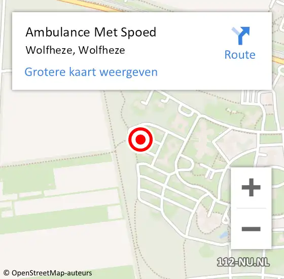 Locatie op kaart van de 112 melding: Ambulance Met Spoed Naar Wolfheze, Wolfheze op 23 maart 2024 00:20
