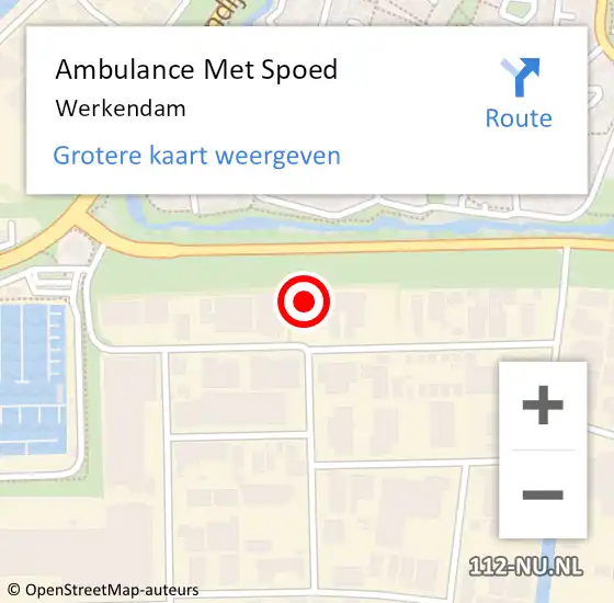Locatie op kaart van de 112 melding: Ambulance Met Spoed Naar Werkendam op 23 maart 2024 02:41