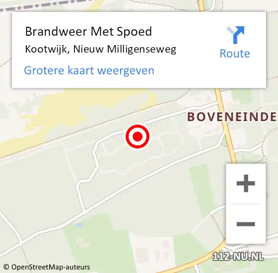 Locatie op kaart van de 112 melding: Brandweer Met Spoed Naar Kootwijk, Nieuw Milligenseweg op 23 maart 2024 08:48