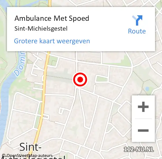 Locatie op kaart van de 112 melding: Ambulance Met Spoed Naar Sint-Michielsgestel op 23 maart 2024 10:40