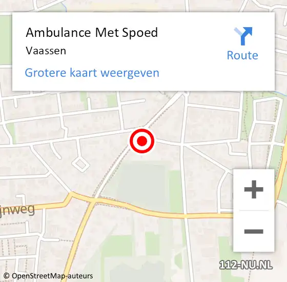 Locatie op kaart van de 112 melding: Ambulance Met Spoed Naar Vaassen op 23 maart 2024 12:46