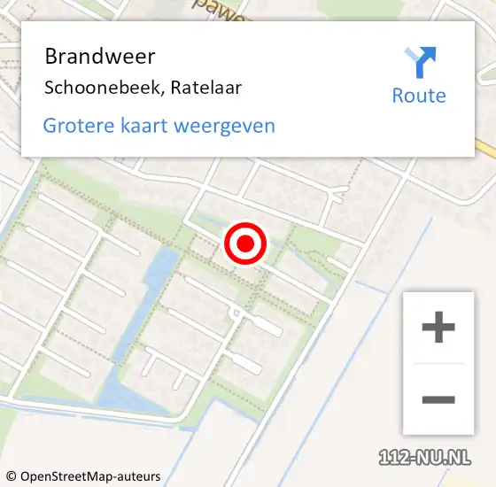 Locatie op kaart van de 112 melding: Brandweer Schoonebeek, Ratelaar op 23 maart 2024 13:07
