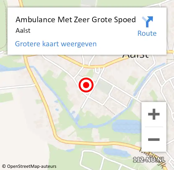 Locatie op kaart van de 112 melding: Ambulance Met Zeer Grote Spoed Naar Aalst op 23 maart 2024 13:27