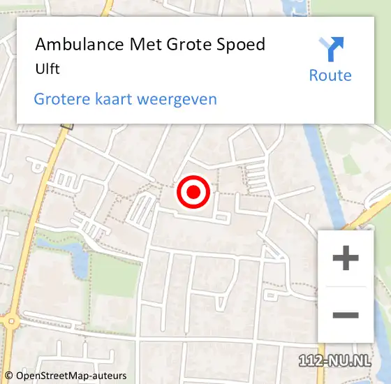 Locatie op kaart van de 112 melding: Ambulance Met Grote Spoed Naar Ulft op 23 maart 2024 14:06