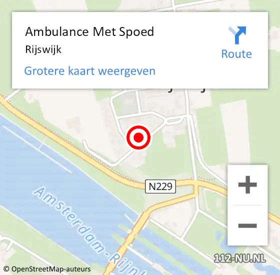 Locatie op kaart van de 112 melding: Ambulance Met Spoed Naar Rijswijk op 23 maart 2024 14:21