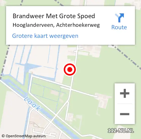 Locatie op kaart van de 112 melding: Brandweer Met Grote Spoed Naar Hooglanderveen, Achterhoekerweg op 23 maart 2024 14:25
