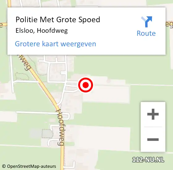 Locatie op kaart van de 112 melding: Politie Met Grote Spoed Naar Elsloo, Hoofdweg op 23 maart 2024 15:22