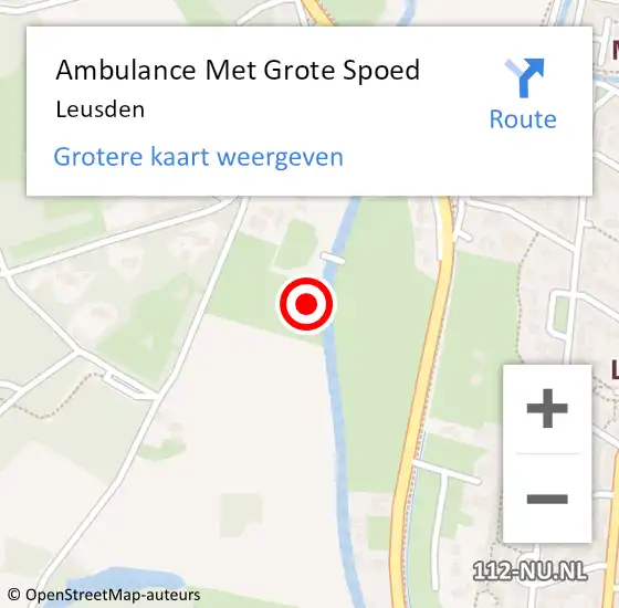 Locatie op kaart van de 112 melding: Ambulance Met Grote Spoed Naar Leusden op 23 maart 2024 15:27