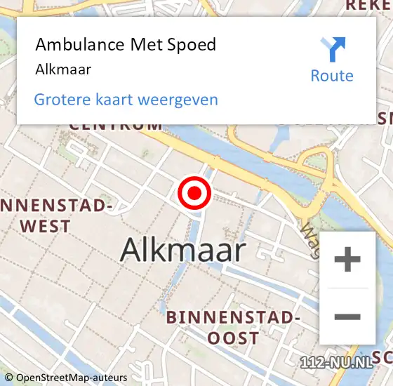 Locatie op kaart van de 112 melding: Ambulance Met Spoed Naar Alkmaar op 23 maart 2024 16:25