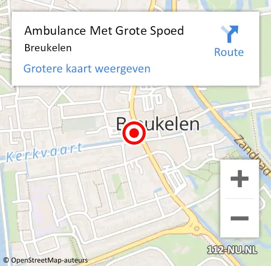 Locatie op kaart van de 112 melding: Ambulance Met Grote Spoed Naar Breukelen op 23 maart 2024 16:58