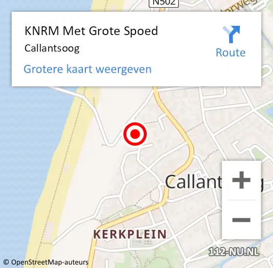 Locatie op kaart van de 112 melding: KNRM Met Grote Spoed Naar Callantsoog op 23 maart 2024 17:37