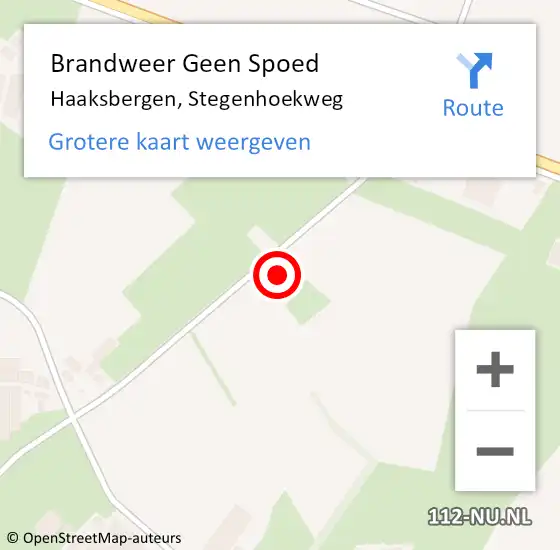 Locatie op kaart van de 112 melding: Brandweer Geen Spoed Naar Haaksbergen, Stegenhoekweg op 23 maart 2024 20:37
