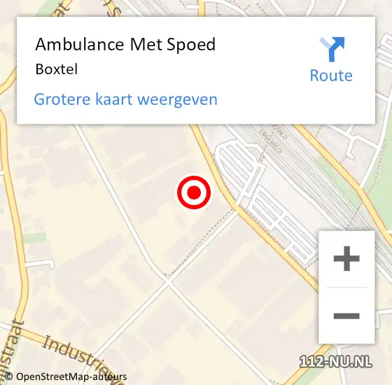 Locatie op kaart van de 112 melding: Ambulance Met Spoed Naar Boxtel op 23 maart 2024 21:15