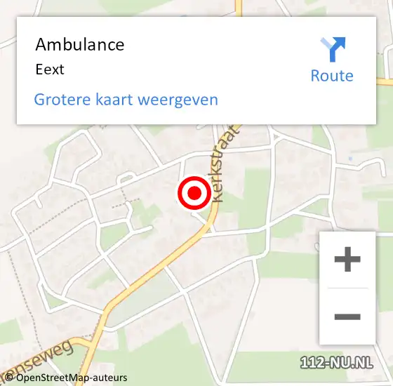 Locatie op kaart van de 112 melding: Ambulance Eext op 23 maart 2024 22:46