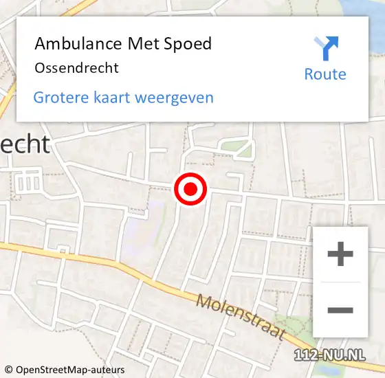 Locatie op kaart van de 112 melding: Ambulance Met Spoed Naar Ossendrecht op 23 maart 2024 23:29