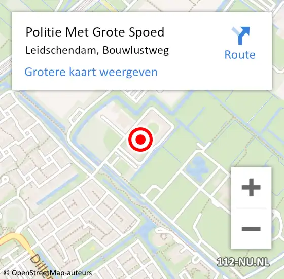 Locatie op kaart van de 112 melding: Politie Met Grote Spoed Naar Leidschendam, Bouwlustweg op 23 maart 2024 23:39