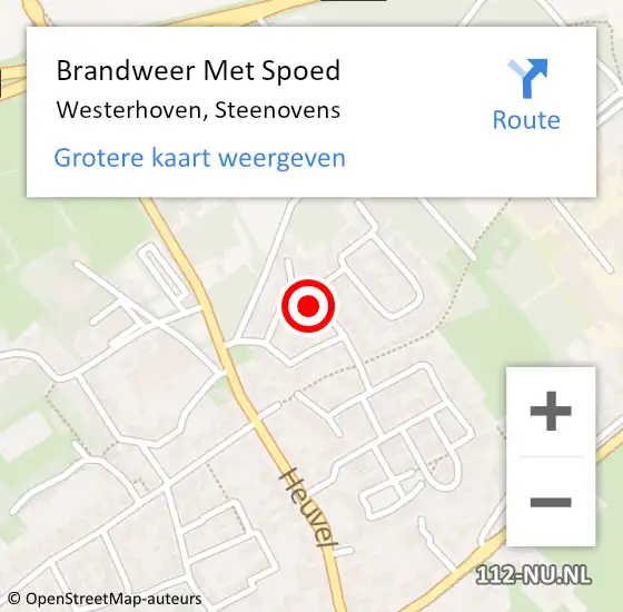 Locatie op kaart van de 112 melding: Brandweer Met Spoed Naar Westerhoven, Steenovens op 23 maart 2024 23:53