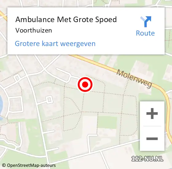 Locatie op kaart van de 112 melding: Ambulance Met Grote Spoed Naar Voorthuizen op 23 maart 2024 23:57