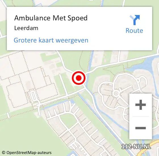 Locatie op kaart van de 112 melding: Ambulance Met Spoed Naar Leerdam op 24 maart 2024 00:41