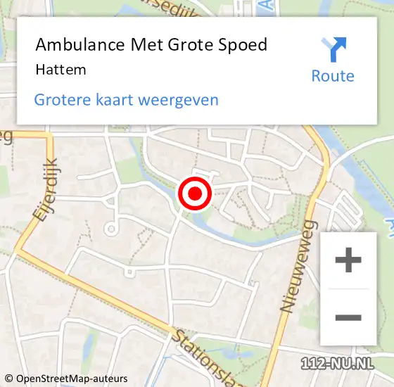 Locatie op kaart van de 112 melding: Ambulance Met Grote Spoed Naar Hattem op 24 maart 2024 00:48
