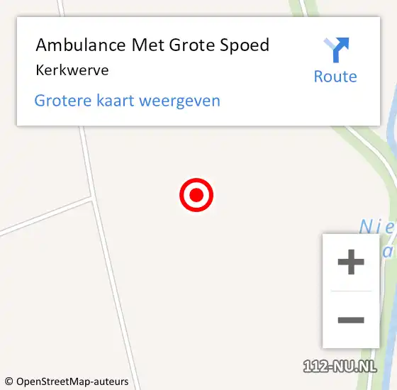 Locatie op kaart van de 112 melding: Ambulance Met Grote Spoed Naar Kerkwerve op 24 maart 2024 02:15