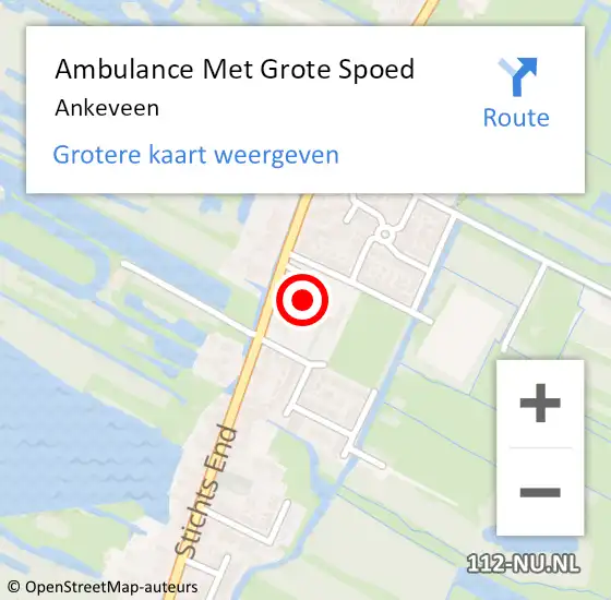 Locatie op kaart van de 112 melding: Ambulance Met Grote Spoed Naar Ankeveen op 24 maart 2024 02:26