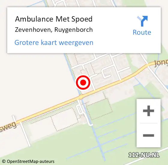 Locatie op kaart van de 112 melding: Ambulance Met Spoed Naar Zevenhoven, Ruygenborch op 24 maart 2024 02:32