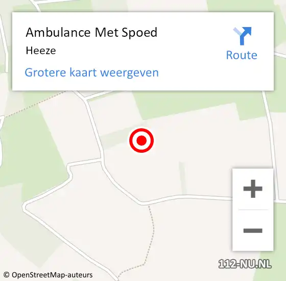 Locatie op kaart van de 112 melding: Ambulance Met Spoed Naar Heeze op 24 maart 2024 09:44