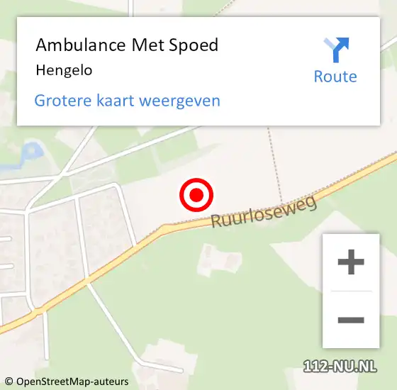 Locatie op kaart van de 112 melding: Ambulance Met Spoed Naar Hengelo op 24 maart 2024 10:32