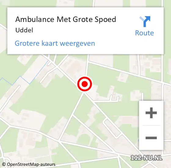 Locatie op kaart van de 112 melding: Ambulance Met Grote Spoed Naar Uddel op 24 maart 2024 12:01