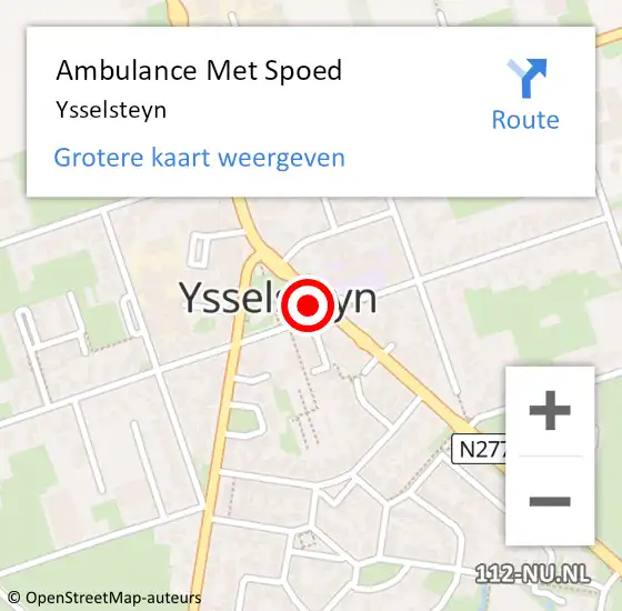 Locatie op kaart van de 112 melding: Ambulance Met Spoed Naar Ysselsteyn op 24 maart 2024 13:59