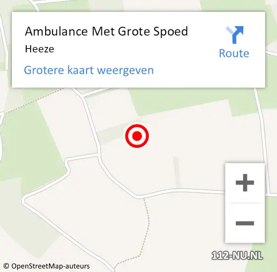 Locatie op kaart van de 112 melding: Ambulance Met Grote Spoed Naar Heeze op 24 maart 2024 14:00