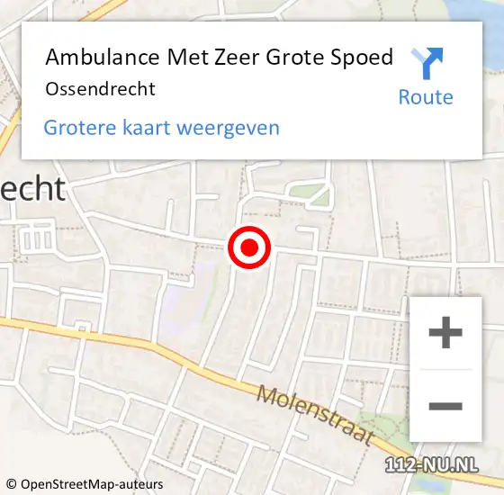 Locatie op kaart van de 112 melding: Ambulance Met Zeer Grote Spoed Naar Ossendrecht op 24 maart 2024 14:47