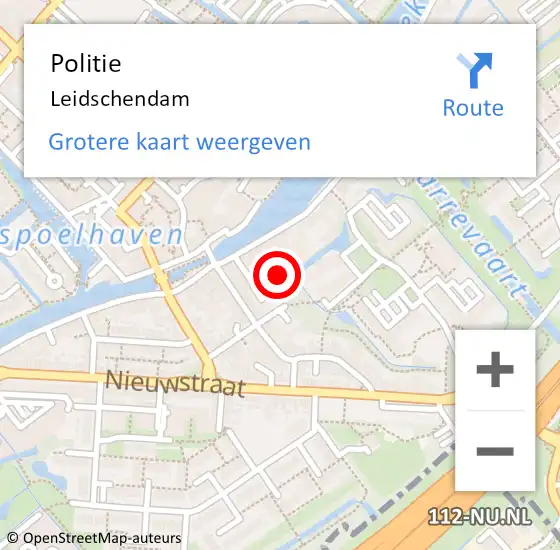 Locatie op kaart van de 112 melding: Politie Voorburg op 24 maart 2024 15:14