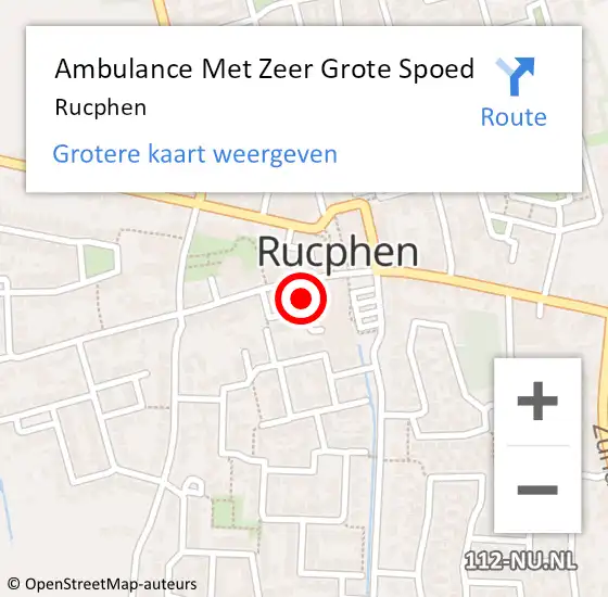 Locatie op kaart van de 112 melding: Ambulance Met Zeer Grote Spoed Naar Rucphen op 24 maart 2024 15:58
