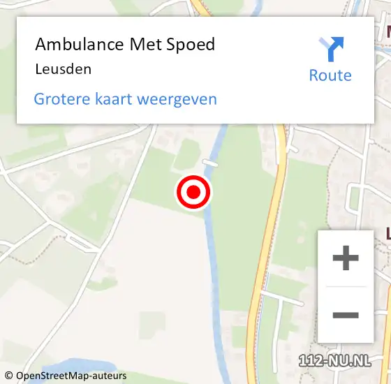 Locatie op kaart van de 112 melding: Ambulance Met Spoed Naar Leusden op 24 maart 2024 16:37