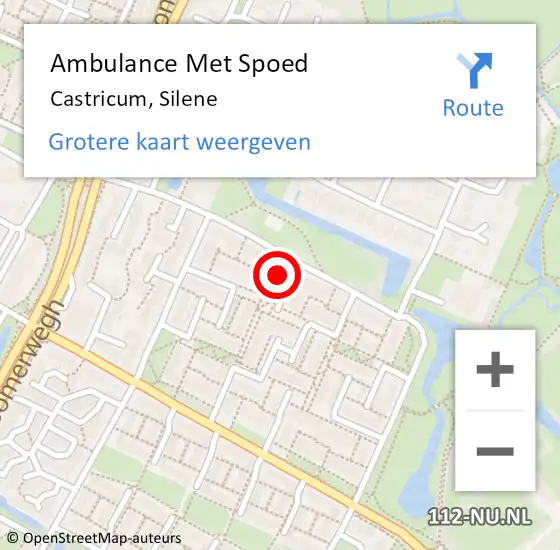 Locatie op kaart van de 112 melding: Ambulance Met Spoed Naar Castricum, Silene op 24 maart 2024 18:48
