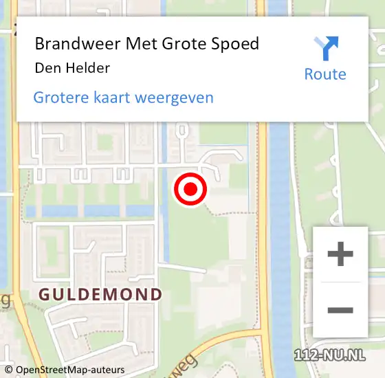 Locatie op kaart van de 112 melding: Brandweer Met Grote Spoed Naar Den Helder op 24 maart 2024 19:30