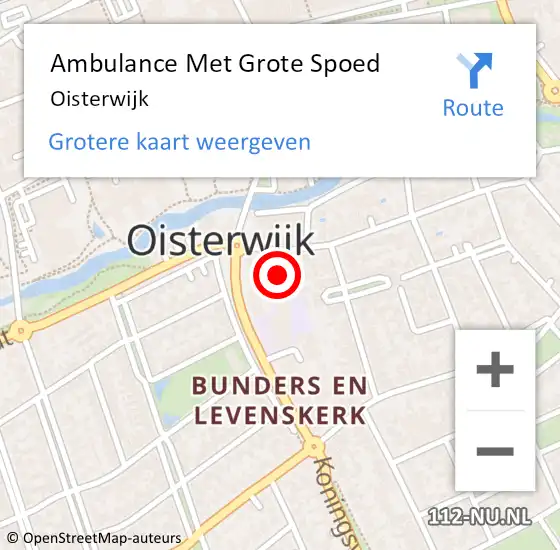 Locatie op kaart van de 112 melding: Ambulance Met Grote Spoed Naar Oisterwijk op 24 maart 2024 20:16
