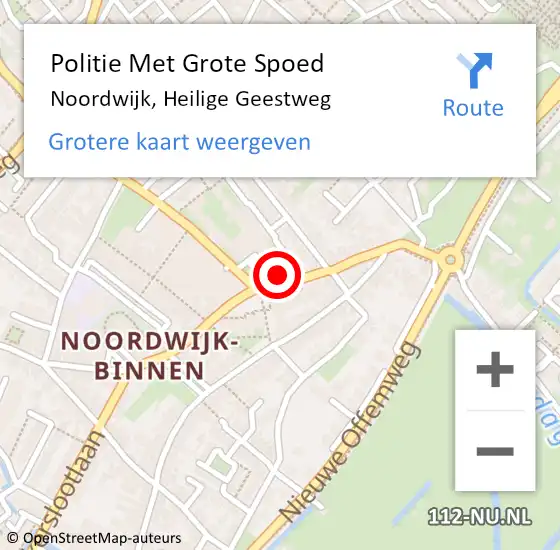 Locatie op kaart van de 112 melding: Politie Met Grote Spoed Naar Noordwijk, Heilige Geestweg op 24 maart 2024 22:41