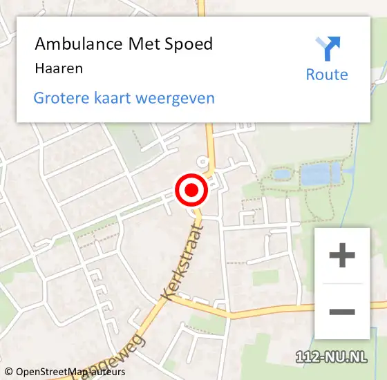 Locatie op kaart van de 112 melding: Ambulance Met Spoed Naar Haaren op 24 maart 2024 23:00