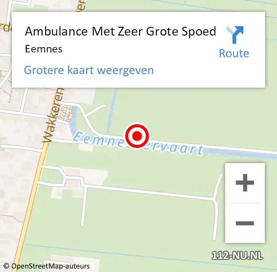Locatie op kaart van de 112 melding: Ambulance Met Zeer Grote Spoed Naar Eemnes op 24 maart 2024 23:31