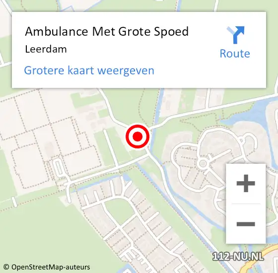 Locatie op kaart van de 112 melding: Ambulance Met Grote Spoed Naar Leerdam op 25 maart 2024 00:33