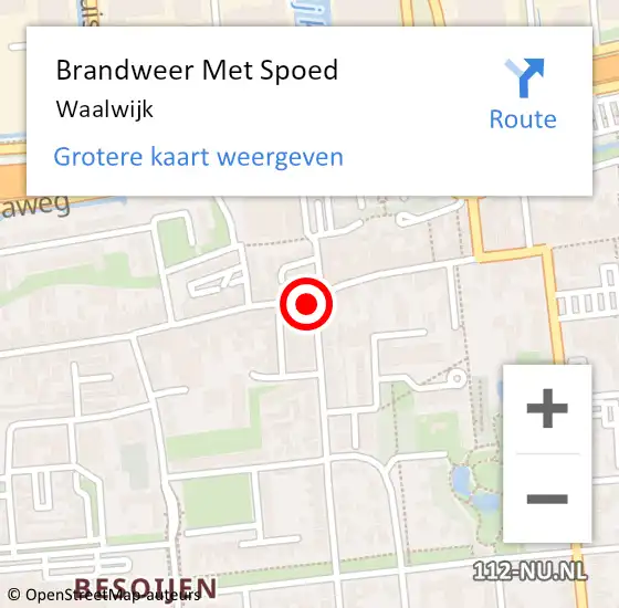 Locatie op kaart van de 112 melding: Brandweer Met Spoed Naar Waalwijk op 25 maart 2024 02:13