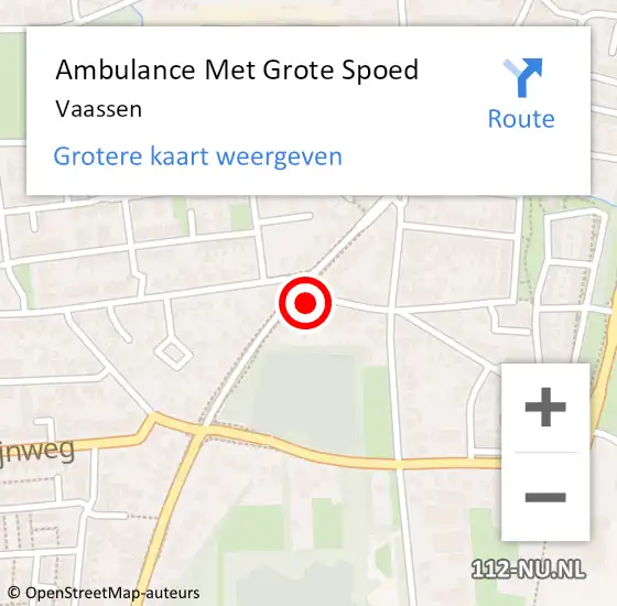 Locatie op kaart van de 112 melding: Ambulance Met Grote Spoed Naar Vaassen op 25 maart 2024 08:02