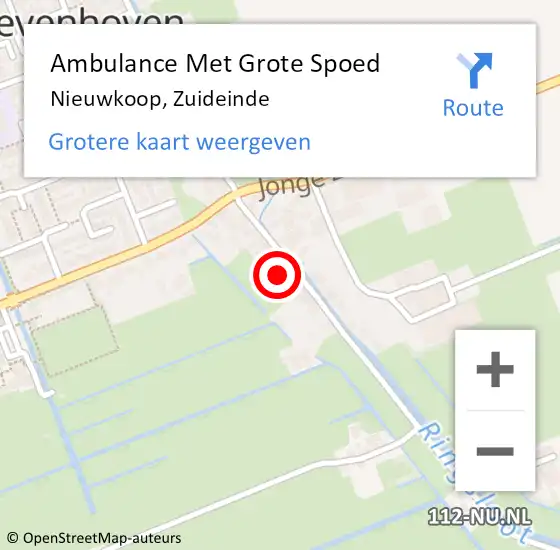 Locatie op kaart van de 112 melding: Ambulance Met Grote Spoed Naar Nieuwkoop, Zuideinde op 25 maart 2024 09:23